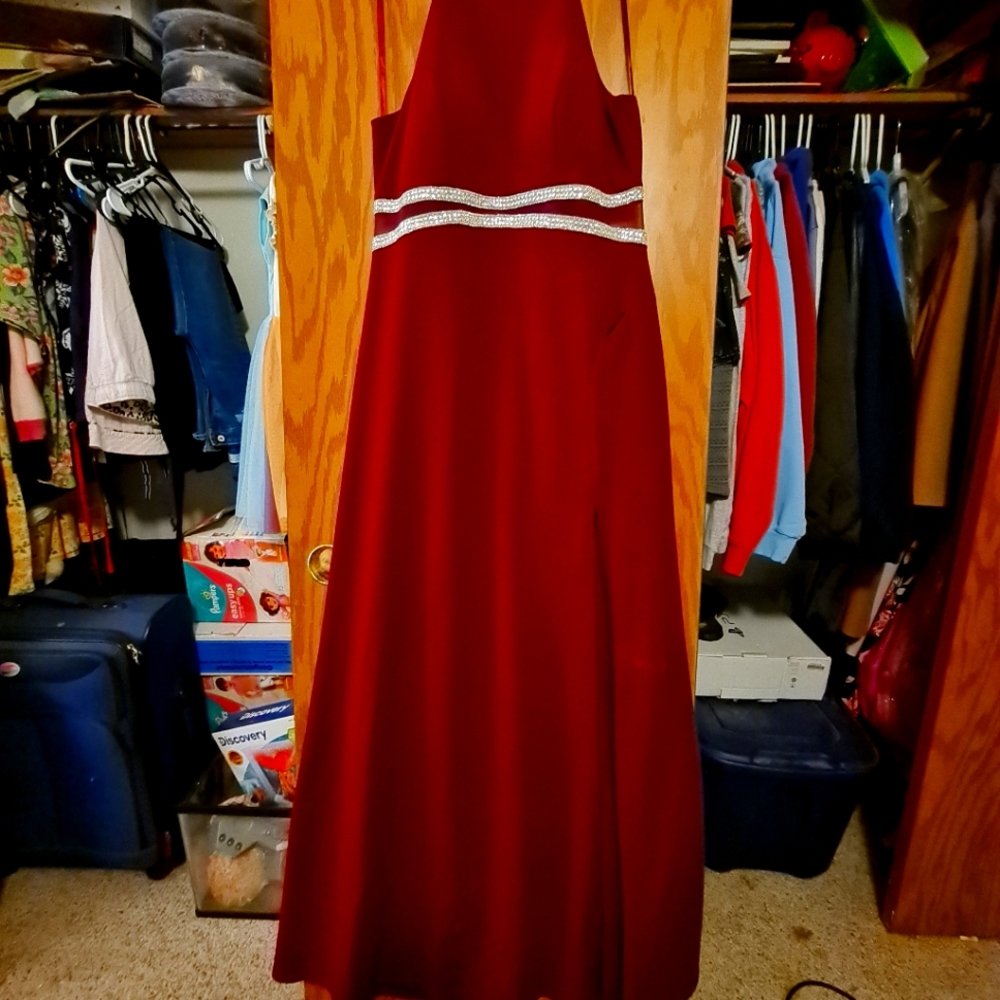 Red formal dress